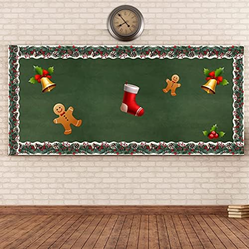 50 pés de natal sala de aula bordas decorações de tábua de avisos de natal de natal e agulhas de pinho aparecedores para suprimentos de festa de decoração de natal