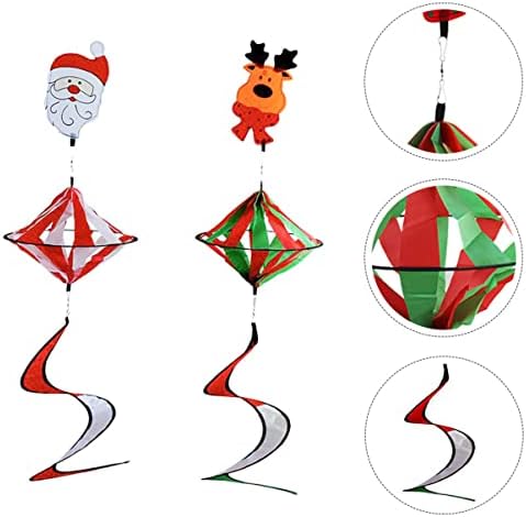 Yardwe ao ar livre decoração 4 pcs Natal de Natal vento de Natal Wind Christmas Wind Outdoor Decor