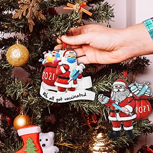 2021 Ornamentos de Natal, pingente de decoração de árvores de Natal, ornamentos engraçados do Papai Noel