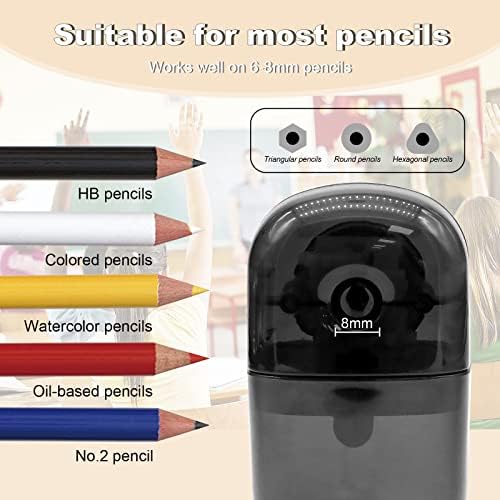 Sonuimy Manual Pencil Sharpners for Kids, apontador de lápis de parada automática com lâmina pesada, apontador rápido de mão para #2, HB, lápis coloridos em sala de aula de sala de aula em casa Artista adulto Student Black Black Black Black Black Black Black