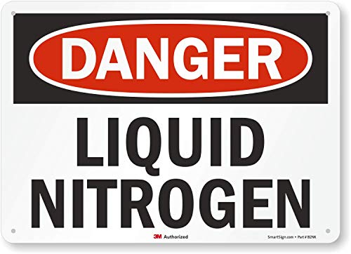 SignSign Danger - Liquid Nitrogen Sign | 10 x 14 plástico