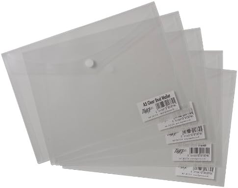 Pasta de carteira de 50 x A5 Pasta de plástico transparente Arquivo de document
