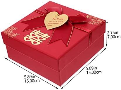 Hanabass 4pcs embalagem caixas de embalagem de casamento decoração de casa presente de casamento caixas de biscoito de biscoito caixa de banho de chuveiro de chuveiro de noiva da caixa de doces de casamento chineses Caixa de doces de casamento