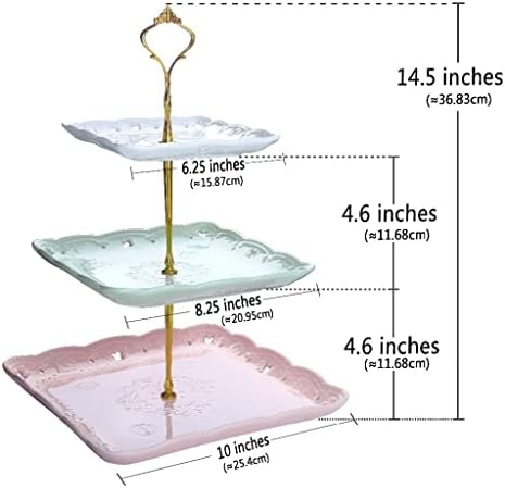 KAOROU 3 TERRA DE SERVIÇÃO DE SOBRESERTA DE CORA 3 CORRA 14,5 Alto servidor de porcelana Holder com plataforma giratória