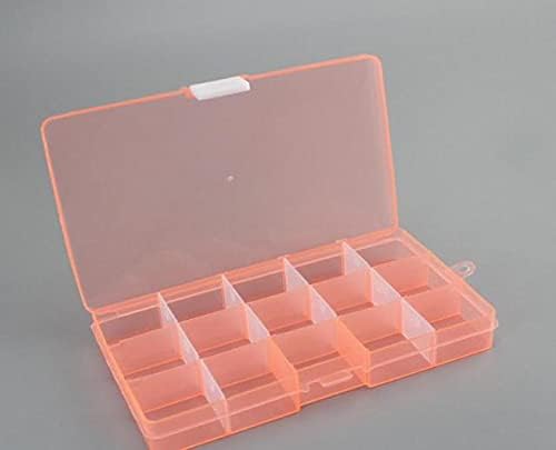 ANNCUS 15 grades transparentes Slots ajustáveis ​​Jóias Organizador de bef Caixa de armazenamento de jóias de plástico por DHL SN1384 -