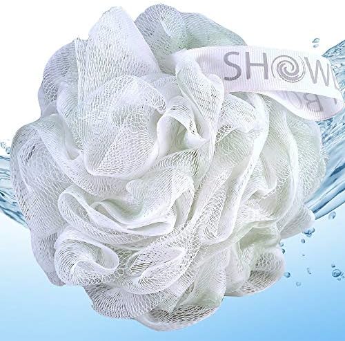 Loofah-Bath-esponja XL-75G-Soft-set by Bouquet de chuveiro: cor-de-pacote-Mesh extra-grande Pouf Pouf Screwber para homens e mulheres-esfolie