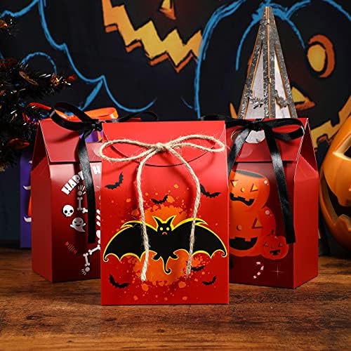 PretyZoom Halloween Papel Sacos de tratamento de sacos de embalagem - 24 PCs Reutilizável truques de Halloween ou tratamento de festas de festas