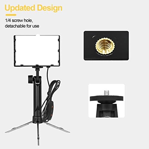 Kit de iluminação fotográfico eternável eMMMABLE, BLIGNIMENTO, LUZ DE VÍDEO DE LEDO DE 60 LED contínuo, tiroteio/tiro de baixo ângulo, para fluxos de jogo, Zoom de conferência, YouTube com 4 filtros de cores - 2 pacotes