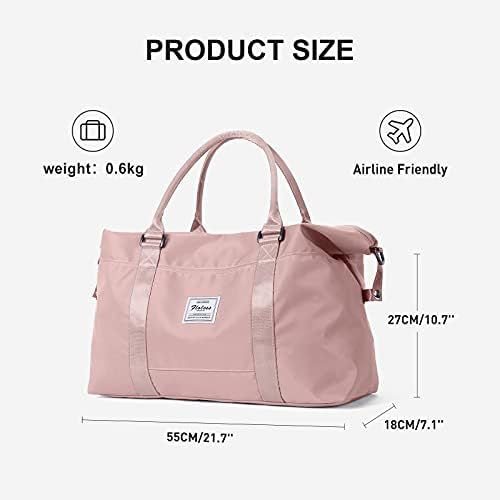 Bag de Duffle Duffle de viagem Sport Bag de ginástica para mulheres, bolsa de semana, transporte de bolsa para avião, bolsa