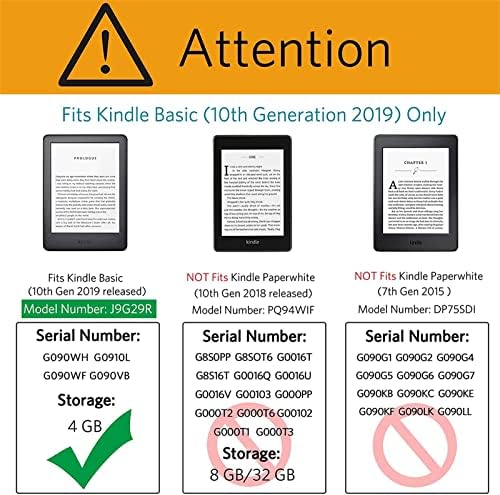 Caso slim ccoo para Kindle Paperwhite à prova de água Tampa de proteção magnética com despertar/sono automático