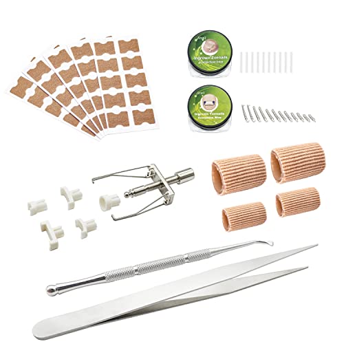 Moorovgi Kit de tratamento de unha encravada, kit de ferramentas de unha encravada, kit de remoção de unha encravada, kit de remoção de unhas encravadas para luta por unhas da unha encravada