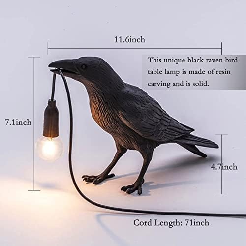 Chuida Raven Light Crow Table Lamps Lâmpada de parede lâmpada lâmpada Birdas de parede de parede lâmpada de lâmpada