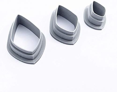 Cortadores de argila de polímero - o conjunto de pacote de pétalas de argila de 3 - cortador de plástico para fazer jóias e formas de brinco