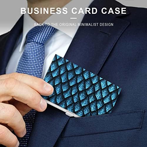 Blue Dragon Scales Id Business Card Titular Silm Case Profissional Metal Nome Card Organizer bolso