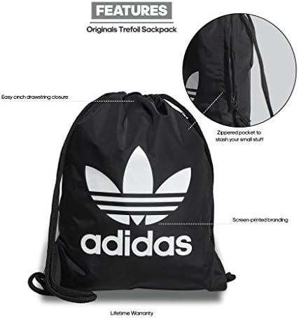 Adidas Originals Originals trevo sackpack, branco/preto, tamanho único