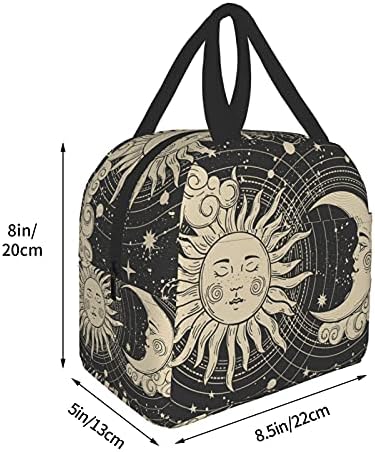 Lancheira para mulheres Tarot Sun Moon Witchy Astrologia noite