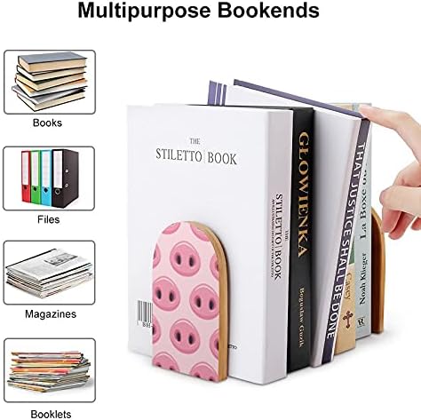 Livro de nariz de porco bonito para prateleiras Holdren Booknds Holder for Heavy Books Divider Modern Decorative 1 par
