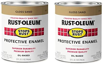 Rust-Oleum 7771502 Pare o pincel de ferrugem na tinta, 1 litro, areia brilhante, 32 fl oz