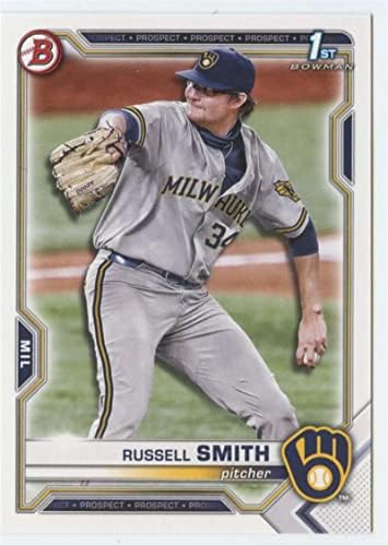 2021 Bowman Draft #BD-113 Russell Smith RC Rookie Milwaukee Brewers MLB Baseball Trading Card