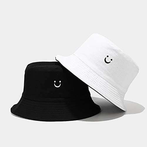Malaxlx unissex balde chapéu de praia chapéu estético Chapéu de pesca para homens adolescentes, desgaste reversível do lado duplo