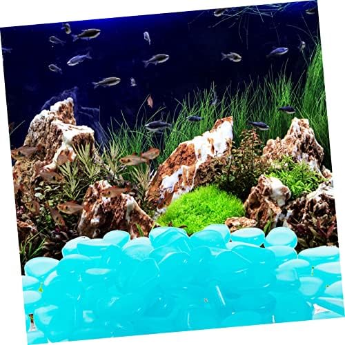Yardwe 100pcs decoração ao ar livre pedras luminosas para tanque de peixes de jardim Artificiales artificiales para peixes rochas de