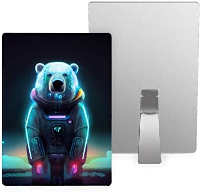 Impressões de foto de metal de urso polar - Imagem de decoração de estilo cibernético - imagem de decoração gráfica