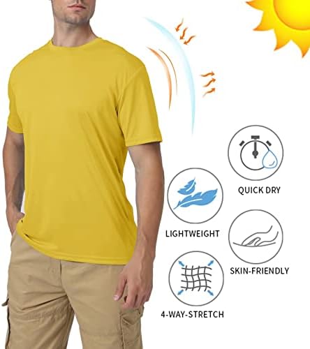 Biylaclesen Men's Sun Protection Camiseta curta de manga curta