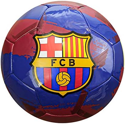 Icon Sports FC Barcelona Brush Team Soccer Ball, Brush Navy, 5