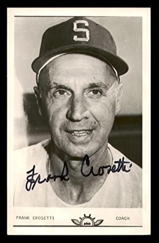 Frank Crosetti Autographed Postcard Pilots Seattle Pilots SKU 213651 - MLB Cut Signatures