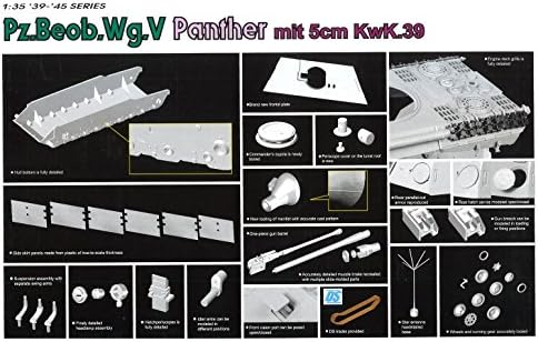 Dragon Models pz.beob.wg.v pantera mit 5cm kw.k.39/1 kit de modelo