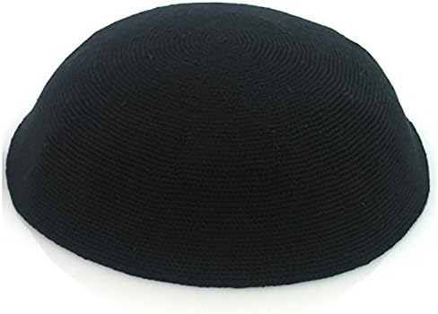 Kippah preto fino malha