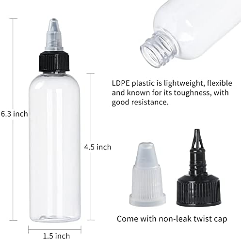 FVLFIL XPIWHTOW 32 Pacote garrafas de aperto de plástico, aplicador de garrafas de gotas de dispensador de óleo transparente