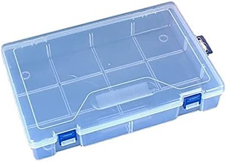 10 Grids Caixa de organizador de plástico, organizador de compartimento - Organizador de contas - Melhor para armazenamento de contas, cartas de tábua de feltro, tackle de pesca, faixas de tear ao ar livre de joias transparentes armazenamento