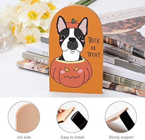 Livro termina o cachorro em Pumpkin Halloween Bookends for Pratele