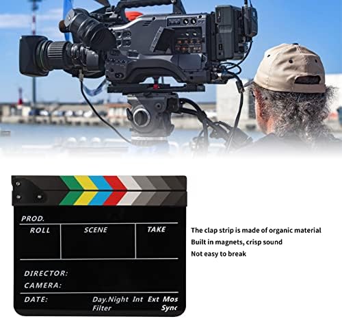 Diretores de filmes Rempa, quadro de palmas de filme, bela placa de palito de acrílico colorido com uma borracha de tábua de slot marcador para comerciais de filmagem de estúdio de TV Studio