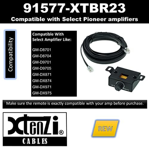 XTENZI Bass Volume Control Bass Remote Remote XTBR23 Compatível com o amplificador selecionado Pioneer
