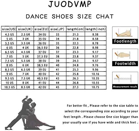 Juodvmp Women Women Ballroom Performance Salsa Tango Practice Dance Sapatos de dança Latina Sapatos de salto alto CP-217