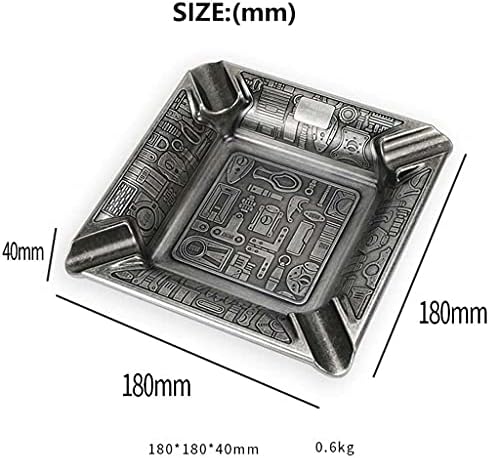 ZXW CHARTING CHARTAY, 4 cinzeiros de grande calibre, padrão criativo do padrão de metal de cobre esculpido cinzeiro