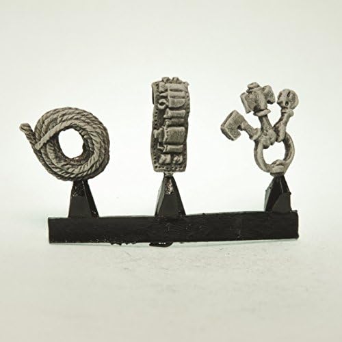 Bobina de corda de Stonehaven, ferramentas de ladrões e acessórios de anel -chave em miniatura para jogos de guerra de 28 mm - feitos nos EUA