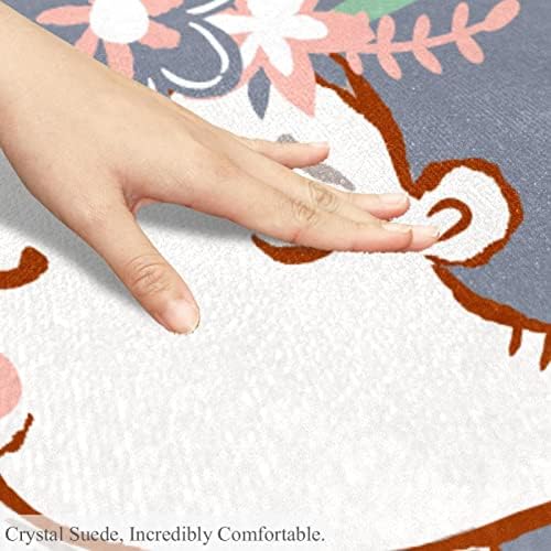 Llnsupply Grande tamanho de 4 pés Round Kids Ranco de área de jogo fofo Hedgehog com tapete de viveiro floral Don Slip Kids Kids Playmat Child Brincho