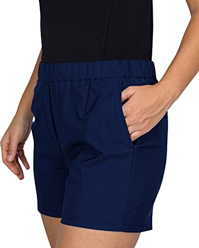 Três sessenta e seis shorts de golfe para mulheres, 4,5 polegadas, urrela - cintura elástica de alongamento - material seco rápido