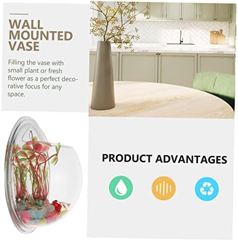 IPETBOOM WALL GOLDFISH BOIXO decoração de bolhas house plant trellis mini vasos de flores 5pcs mini aquários Betta copo redondo tigela de vidro vaso hidropônico tigela pequena tigela de peixe vintage vaso de peixe tigelas de peixe tigelas