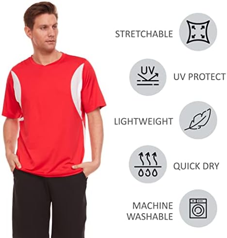 Camisas de exercícios para homens, umidade Wicking Quick Dry ativo atlético Men's Gym Performance Loue Fit T TH SHIETS