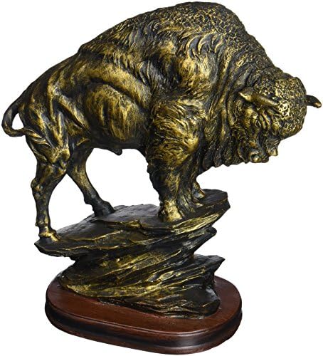 Acabamento de bronze antiquado American Buffalo estátua bisonte