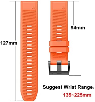 WTUKMO 26 22 22mm Band Silicon Strap for Garmin Fenix ​​6 6s 6x Pro 5 5s 5x Plus Randa de relógio de lançamento rápido