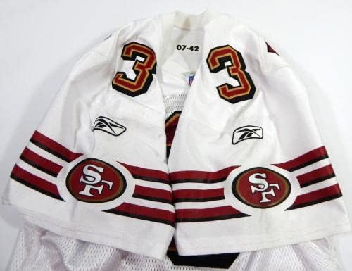 2007 SAN FRANCISCO 49ers Mackenzie HOBSBRECKER 3 Jogo emitido White Jersey 42 69 - Jerseys não assinado na NFL usada