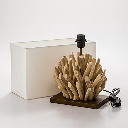 Modern Home 19 Driftwood Natural Wood Table Lamp com base GoHanoy