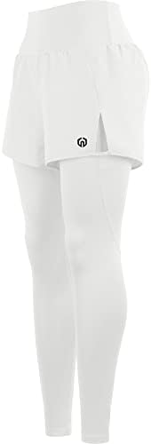 Calças de ioga feminina de neleus Controle de barriga de alta cintura Allégings com 2 bolso