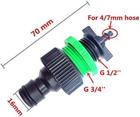 Quick Connect Connect Mangueira Torneira de Torneira Rápula de Aguarda Rápida Irrigação de Grog Drip 4/7 mm Conectores