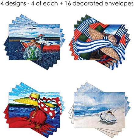 RainCaper Fine Art Artsake 5x7 Papelaria em branco Jonathan Green Greeting Note Cartões com envelopes decorativos, conjunto de